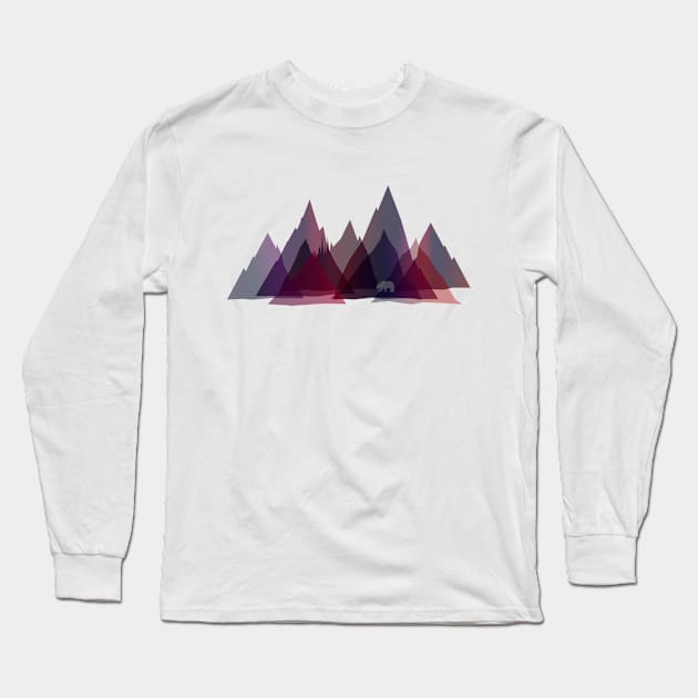 Mountains Spirit v2 Long Sleeve T-Shirt by Bongonation